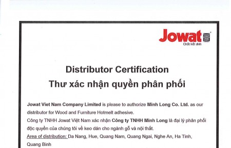 Gỗ Minh Long trở thành đại lý phân phối độc quyền keo dán Jowat tại thị trường miền Trung