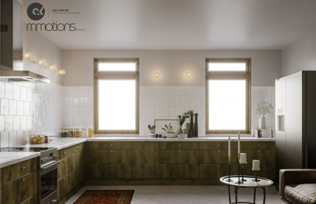 Ứng dụng màu sắc cho không gian bếp