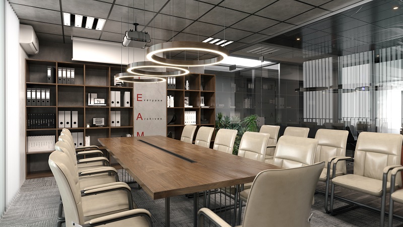 Ứng dụng gỗ óc chó Minh Long trong phòng họp