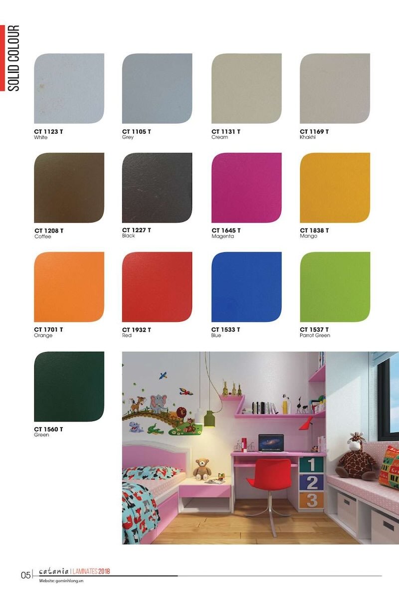 bang mau laminate go minh long