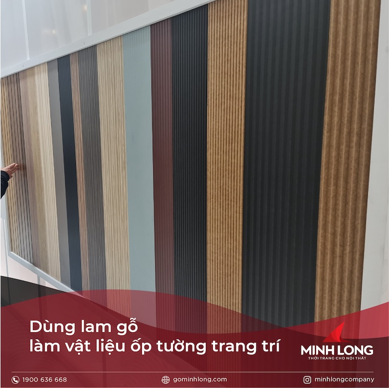 dung lam go lam vat lieu op tuong trang tri