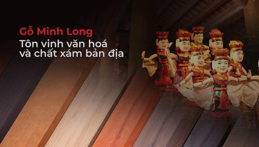 go minh long sang tao vat lieu tren van hoa ban. dia