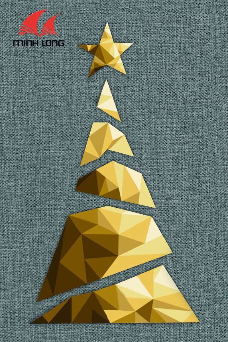 trang tri giang sinh cay thong vang