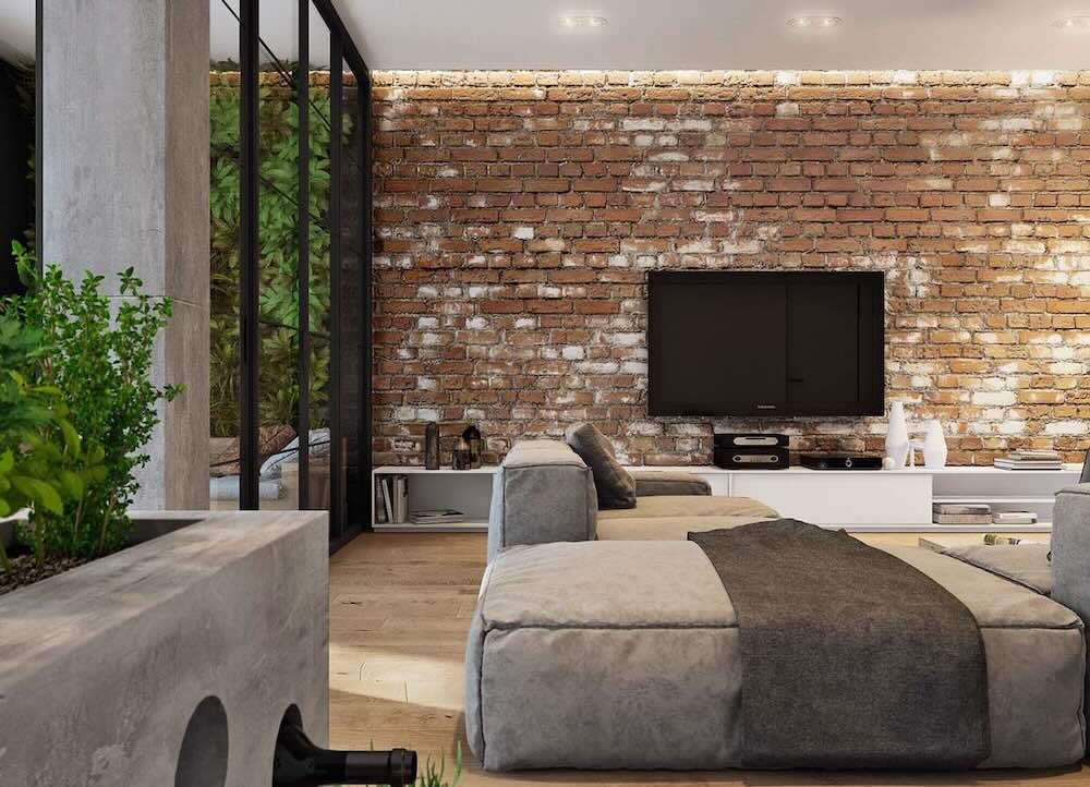 noi that phong khach gam mau xam trung tinh